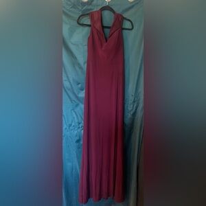 Morgan & Co Wine A-line Maxi Dress Cocktail size 3/4